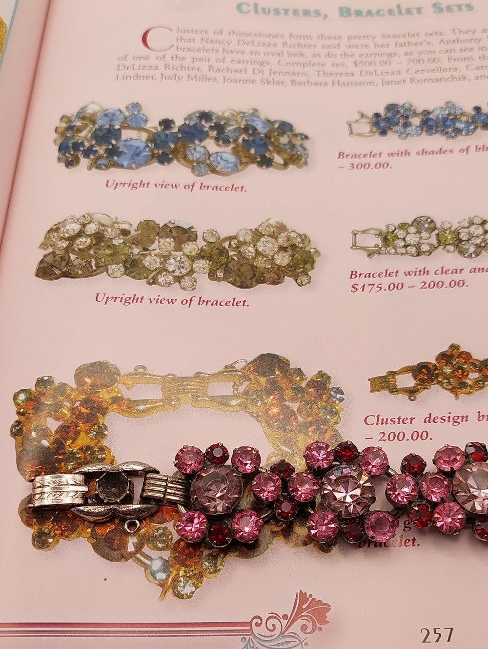 DeLizza & Elster JULIANA Pinks & Reds Crystal Cluster Bracelet - Women Jewelry - Picture 8 of 11